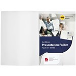MARBIG 1104308 PRESENTATION FOLDER A4 GLOSS WHITE PACK 50