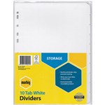 MARBIG DIVIDER MANILLA 10TAB A4 WHITE