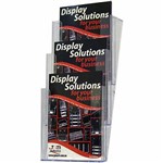DEFLECTO 77331 BROCHURE HOLDER STACKABLE 3POCKET 3TIER A4 CLEAR