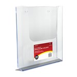 DEFLECTO 39610 BROCHURE HOLDER WALL MOUNT STANDARD FLAT A4 CLEAR
