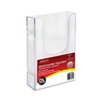 DEFLECTO 39512 BROCHURE HOLDER WALL MOUNT LINKING DL CLEAR