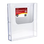 DEFLECTO 39510 BROCHURE HOLDER WALL MOUNT LINKING A4 CLEAR