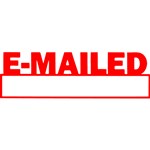 XSTAMPER CXBN 1650 PREINKED MESSAGE STAMP EMAILEDDATE 42 X 13MM RED
