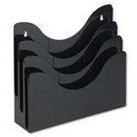 DEFLECTO 390204 BROCHURE HOLDER LANDSCAPE 3POCKET 3TIER A4 BLACK