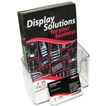 DEFLECTO 74911 BROCHURE HOLDER WITH BUSINESS CARD HOLDER A5 CLEAR