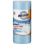 NORTHFORK HEAVY DUTY ANTIBACTERIAL PERFORATED WIPES 45M ROLL BLUE PACK 90 SHEETS