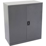 RAPIDLINE GO SWING DOOR CUPBOARD 2 SHELVES 1015 X 910 X 450MM GRAPHITE RIPPLE
