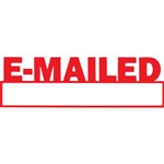 XSTAMPER 1650 PREINKED MESSAGE STAMP EMAILEDDATE 42 X 13MM RED