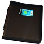 BANTEX ZIPPER RING BINDER WITH HANDLE 3R 25MM A4 SMOKE