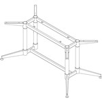 RAPIDLINE TYPHOON MEETING TABLE FRAME 1542 X 792MM BLACK
