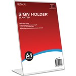 DEFLECTO 87401 BLUEPRINT SIGN HOLDER SLANTED PORTRAIT A4 CLEAR