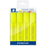 STAEDTLER 364 TEXTSURFER CLASSIC HIGHLIGHTER CHISEL YELLOW PACK 4