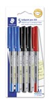 STAEDTLER 430 STICK BALLPOINT PEN MEDIUM ASSORTED PACK 5