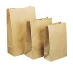 HUHTAMAKI SOS 16 BROWN PAPER BAG SQUARE BOTTOMS 390L X 240W X 120G PACK 500