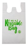 BAGS SINGLET CAPRI 420X220X130MM SML REUSABLE 36 MICRON WHITE PK100