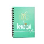 NOTEBOOK PROFILE A5 HARDCOVER SPIRAL LIFE IS BEAUTIFUL 160 PAGES
