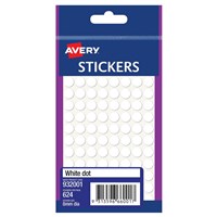 Round White Labels