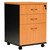 YS DESIGN OXLEY MOBILE PEDESTAL 3 DRAWER BEECH IRONSTONE