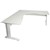 RAPID SPAN CORNER WORKSTATION WITH METAL MODESTY PANEL 1500 X 1500 X 700MM NATURAL WHITEWHITE