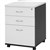 YS DESIGN OXLEY MOBILE PEDESTAL 3DRAWER LOCKABLE WHITEIRONSTONE