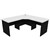 YS OXLEY CW1875 CORNER WORKSTATION 1800X1800X750MM 25MM TOPSIDE WHITEIRONSTONE