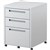 STEELCO CLASSIC MOBILE PEDESTAL 3DRAWER LOCKABLE 630 X 470 X 515MM WHITE SATIN