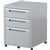 STEELCO CLASSIC MOBILE PEDESTAL 3DRAWER LOCKABLE 630 X 470 X 515MM SILVER GREY