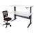 OFFICE NATIONAL ELECTRIC SIT STAND PACKAGE WHITESILVER