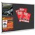 VISIONCHART SMOOTH VELOUR PINBOARD ALUMINIUM FRAME 900 X 600MM CHARCOAL
