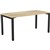 OLG AXIS SINGLE SIDED DESK 1500 X 750MM BLACK FRAME NEW OAK TOP