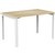 OLG AXIS SINGLE SIDED DESK 1500 X 750MM WHITE FRAME NEW OAK TOP