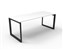 RAPID INFINITY DELUXE 1 PERSON LOOP LEG SINGLE SIDED WORKSTATION 1800 X 750 X 730MM NATURAL WHITE TOP  BLACK FRAME