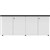 RAPID INFINITY DELUXE 4 SWING DOOR CUPBOARD 1800 X 450 X 730MM NATURAL WHITE LAMINATE BLACK RIGID EDGING