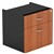 OM FIXED DESK PEDESTAL 2DRAWER LOCKABLE 464 X 400 X 450MM CHERRYCHARCOAL