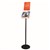 DEFLECTO BROCHURE DISPLAY STAND WITH SIGN HOLDER A4 CLEARBLACK