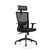 INITIATIVE PLUTO TASK CHAIR HIGH MESH BACK HEADREST ADJUSTABLE ARMS BLACK