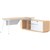 RAPIDLINE CASA EXECUTIVE WORKSTATION WITH ETERNITY END LEG RHC NATURAL OAKWHITE