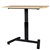 HOTSPOT MOBILE ELECTRIC SIT TO STAND DESK SINGLE STEM LEG 1200 X 600MM OAK TOPBLACK FRAME