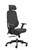 VESPA SYNCHRO MESH BACK CHAIR WITH ARMS  MESH HEADREST BLACK